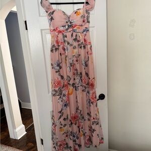 Floral Pink Maxi Dress